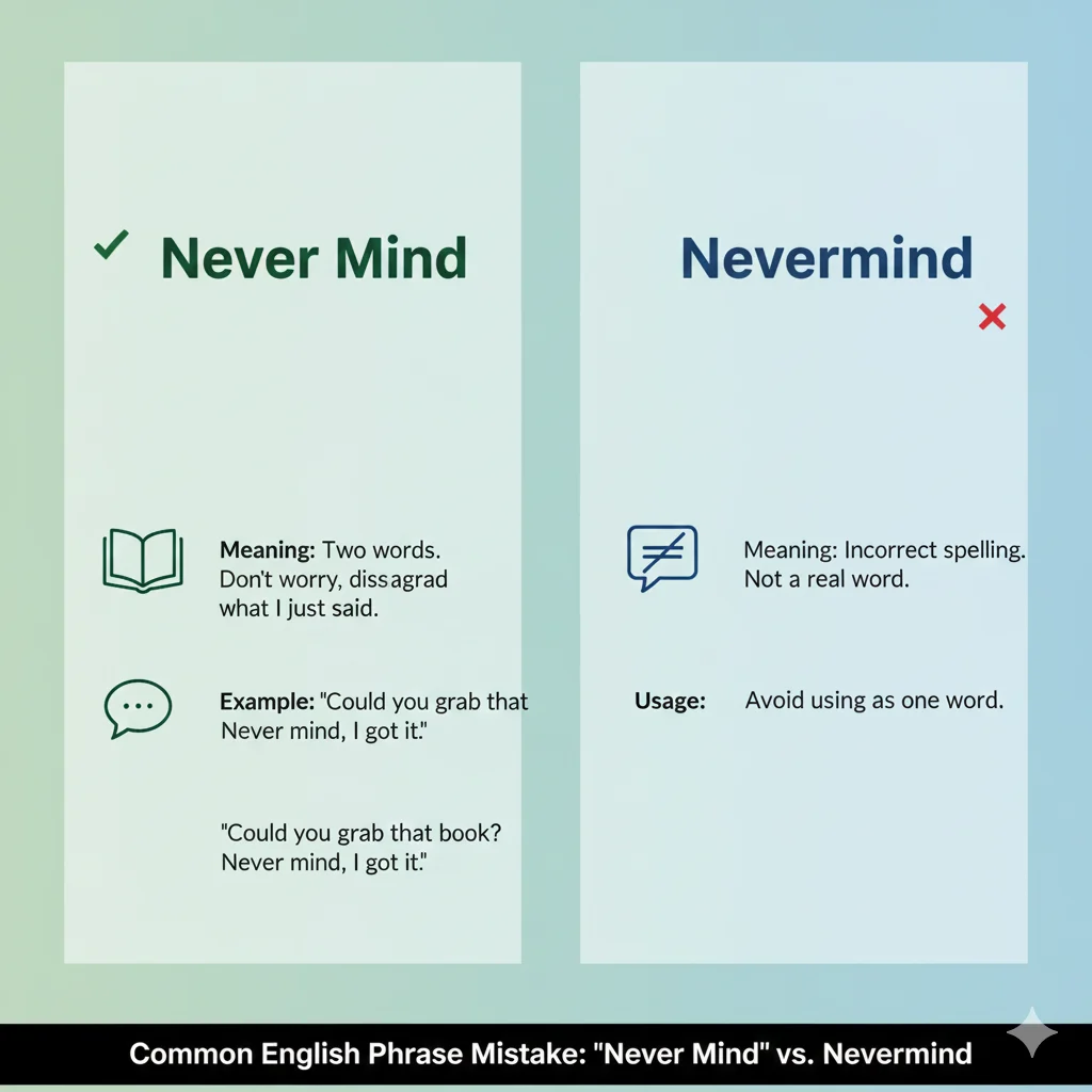 nevermind / never mind