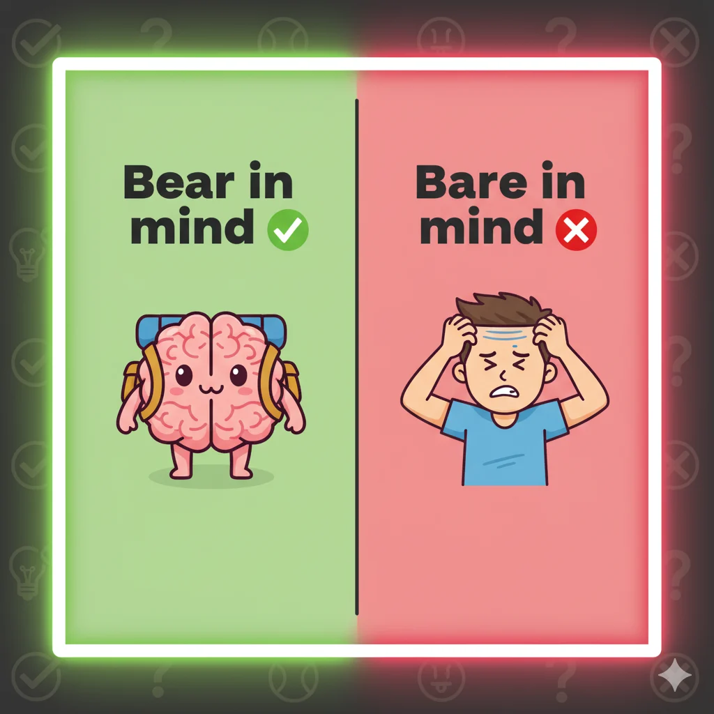 bear in mind or bare in mind