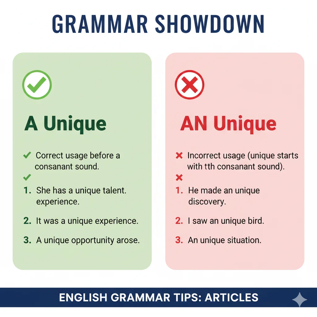 an unique / a unique