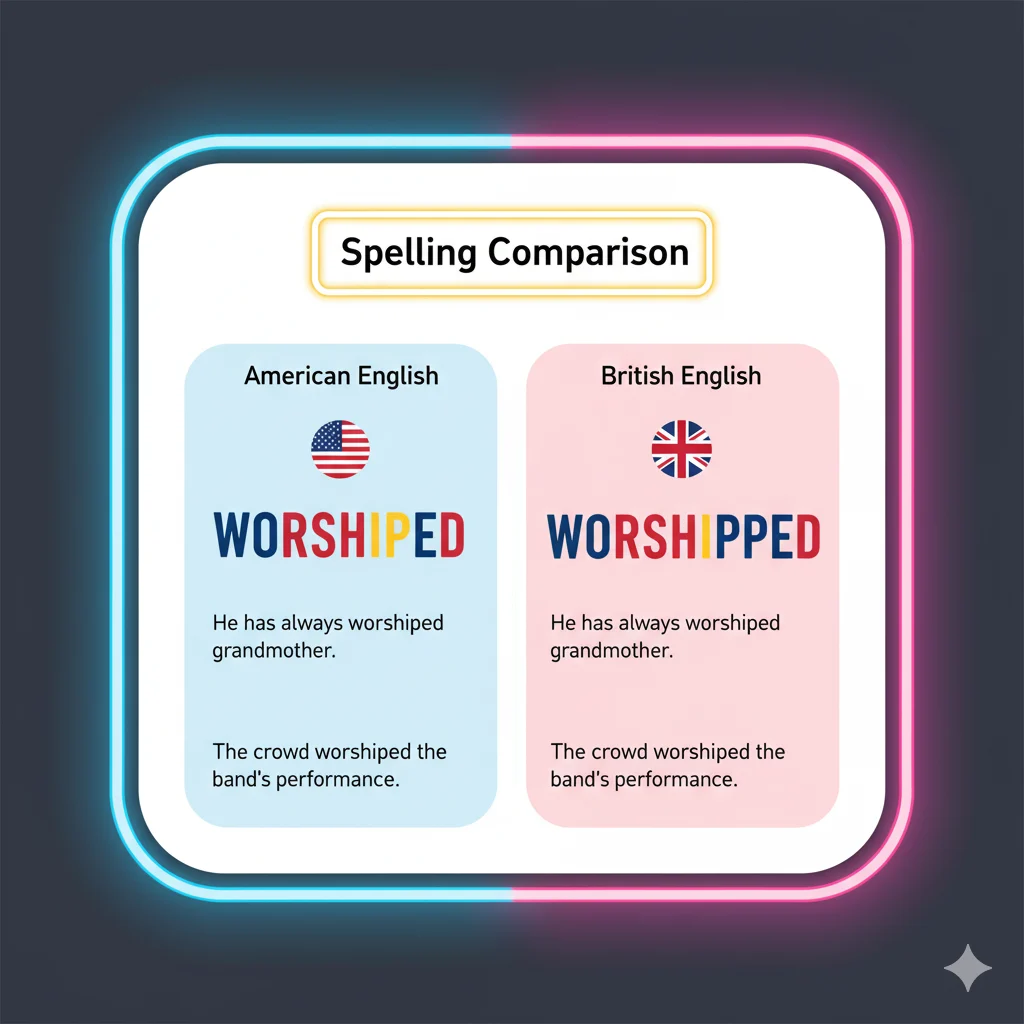 worshiped or worshipped