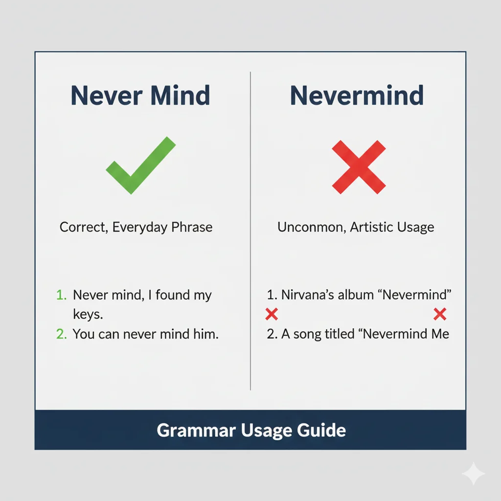 nevermind / never mind