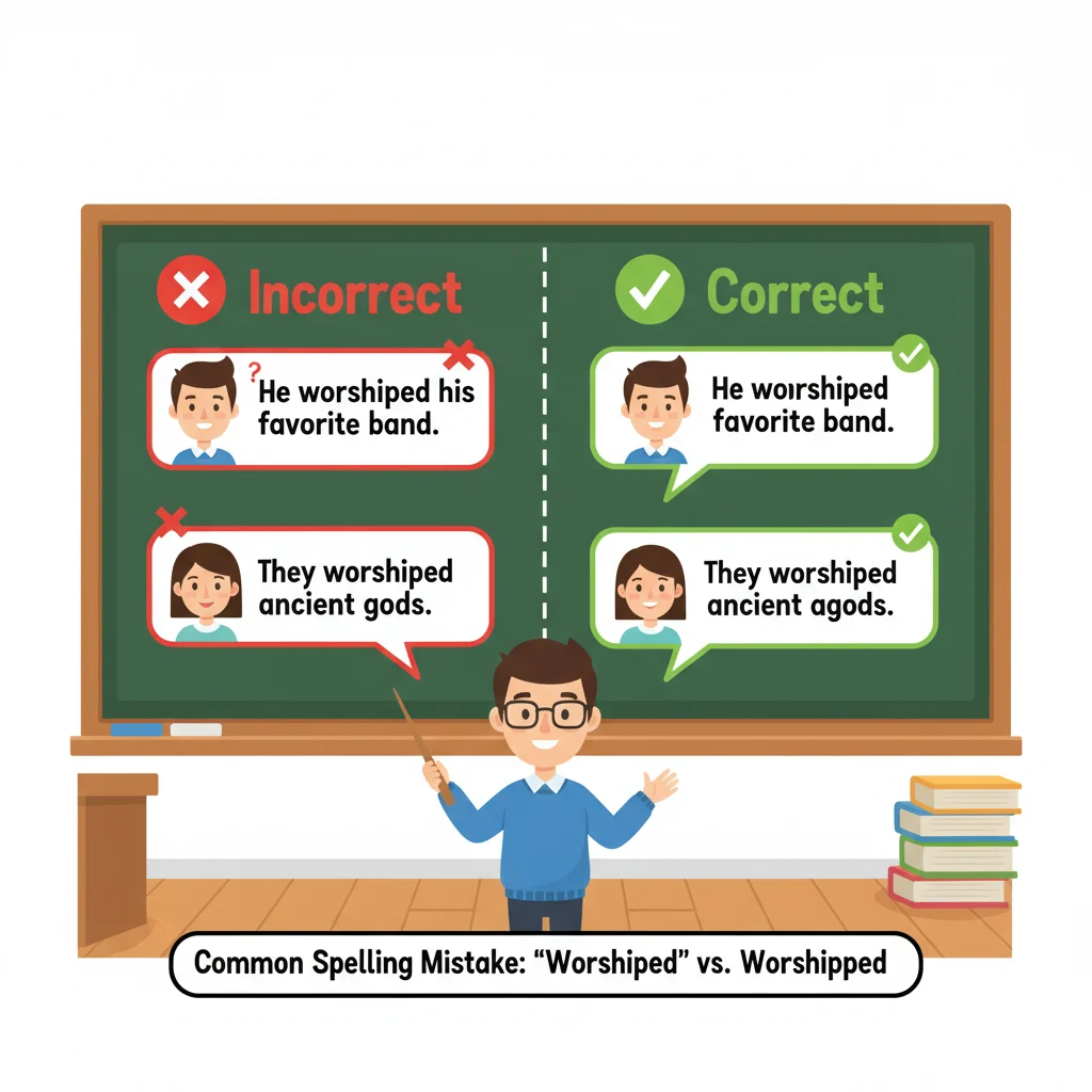 worshiped or worshipped