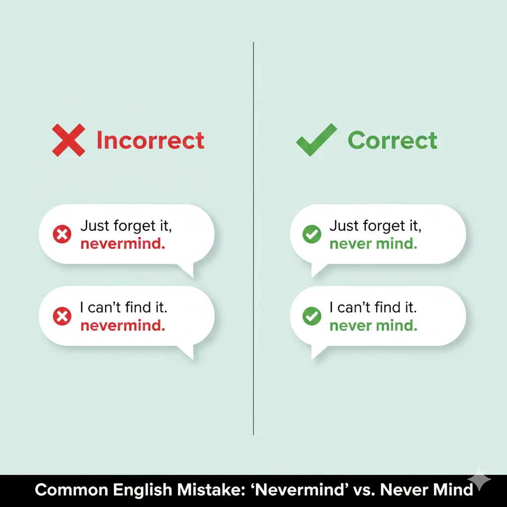 nevermind / never mind