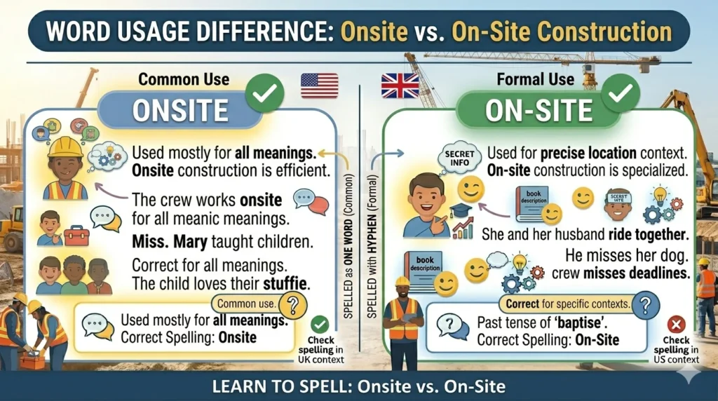 on site or onsite