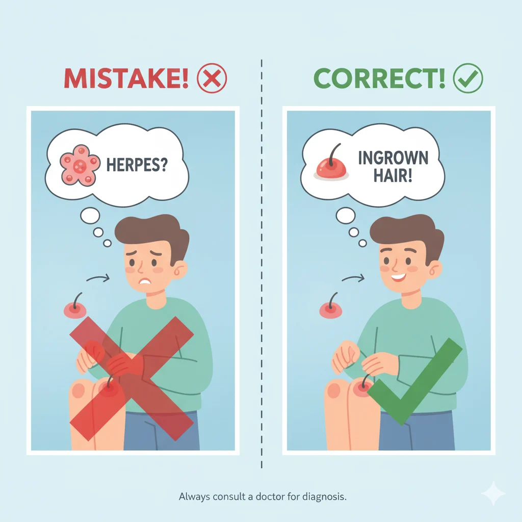 ingrown hair or herpes