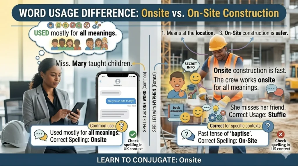 on site or onsite