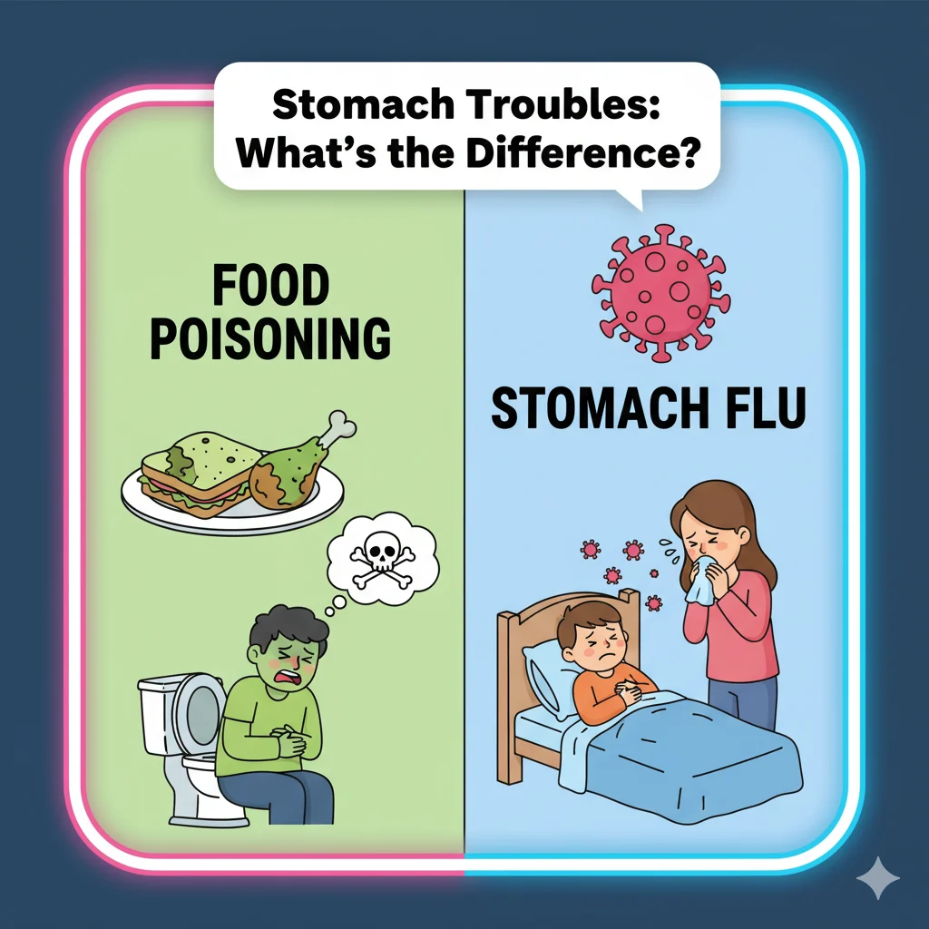 food poisoning or stomach flu
