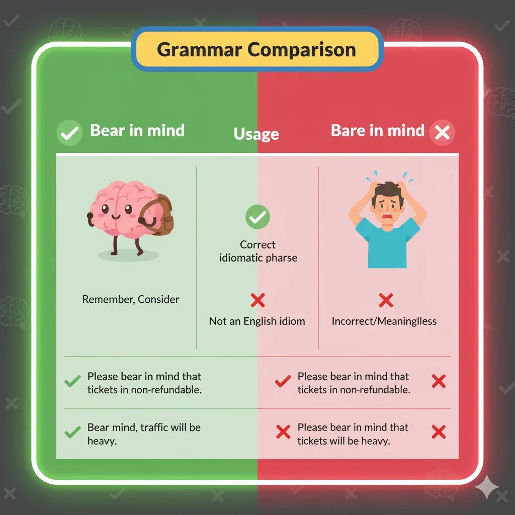 bear in mind or bare in mind