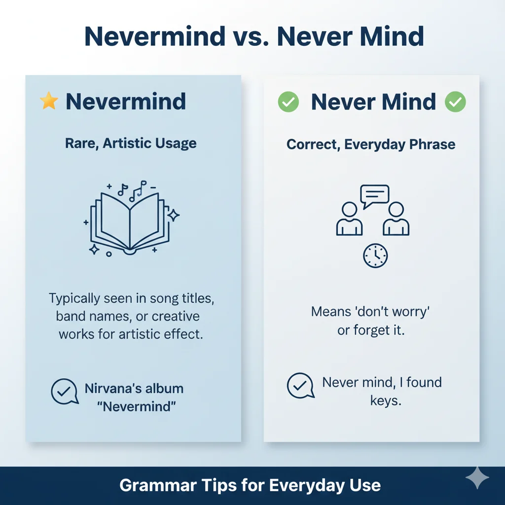 nevermind / never mind