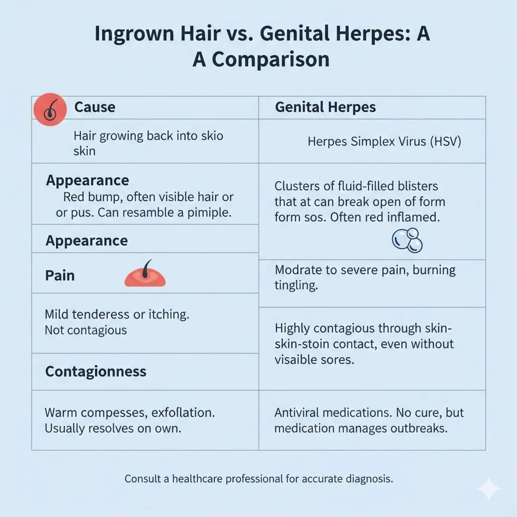 ingrown hair or herpes