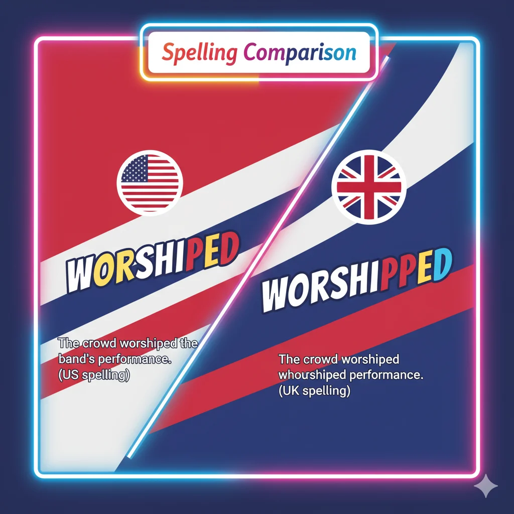 worshiped or worshipped