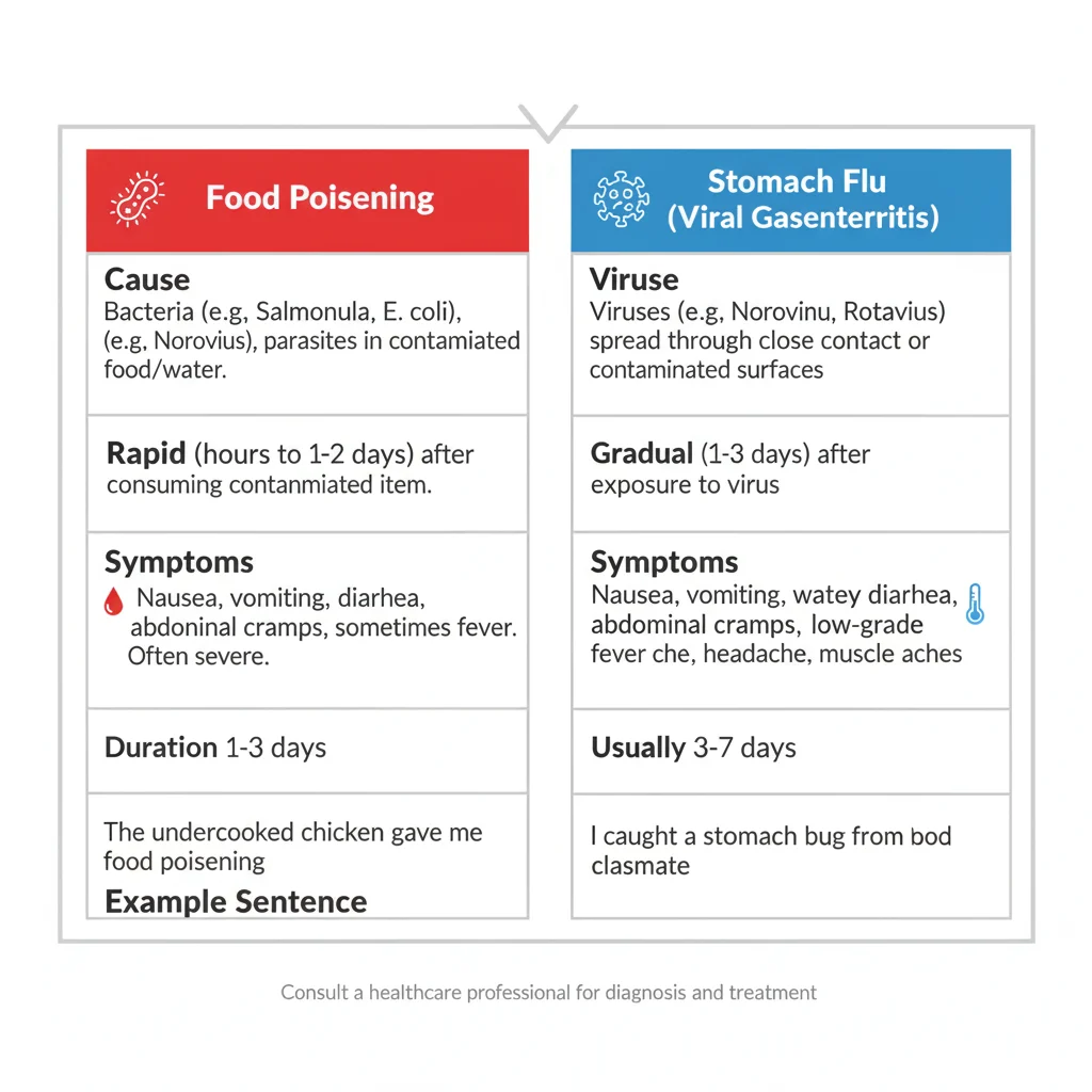 food poisoning or stomach flu