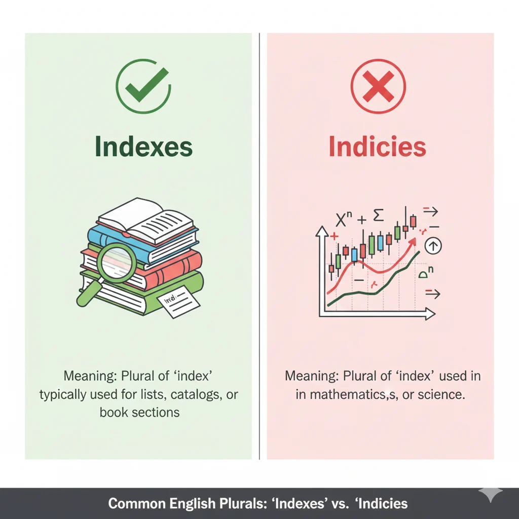 indexes / indices