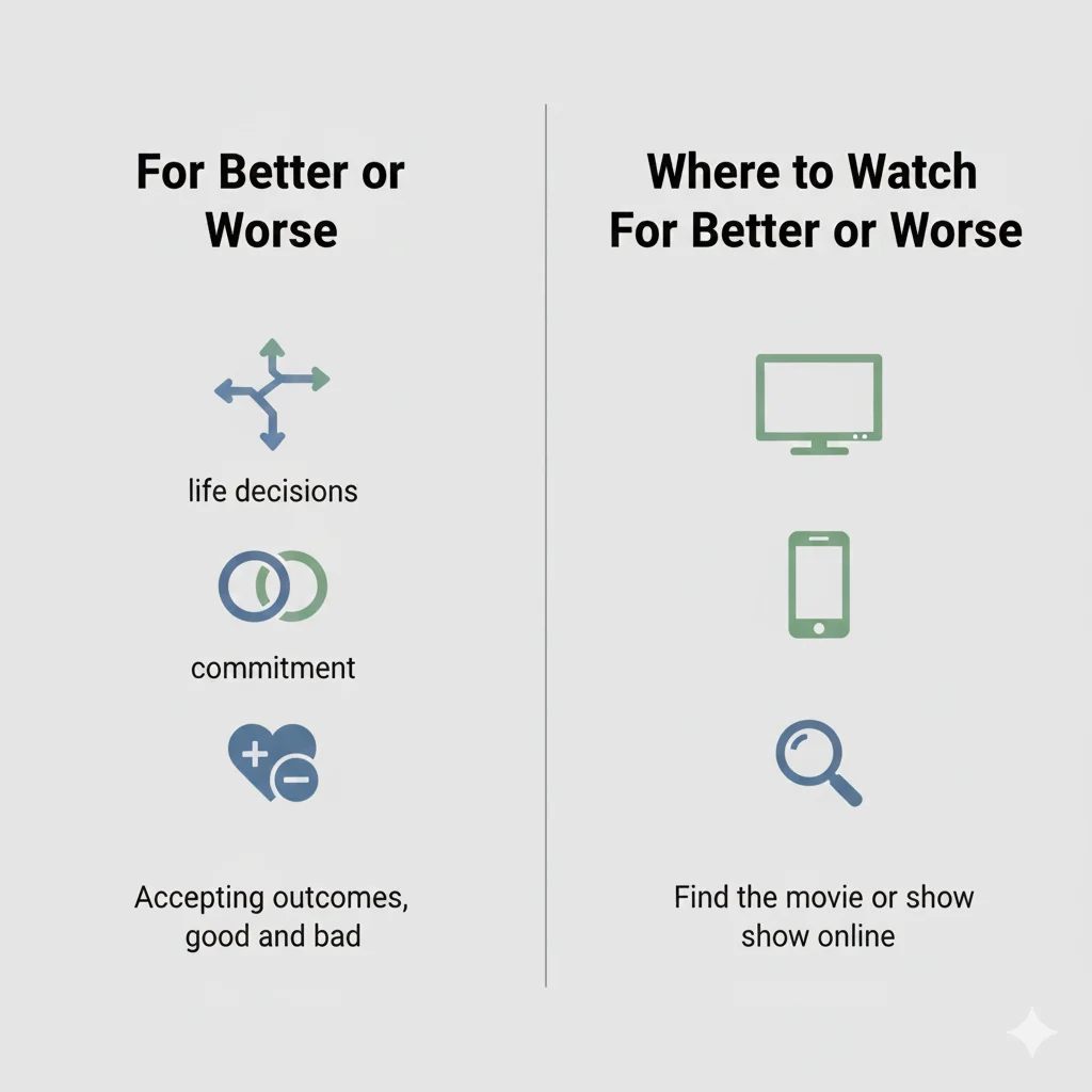 where to watch for better or worse