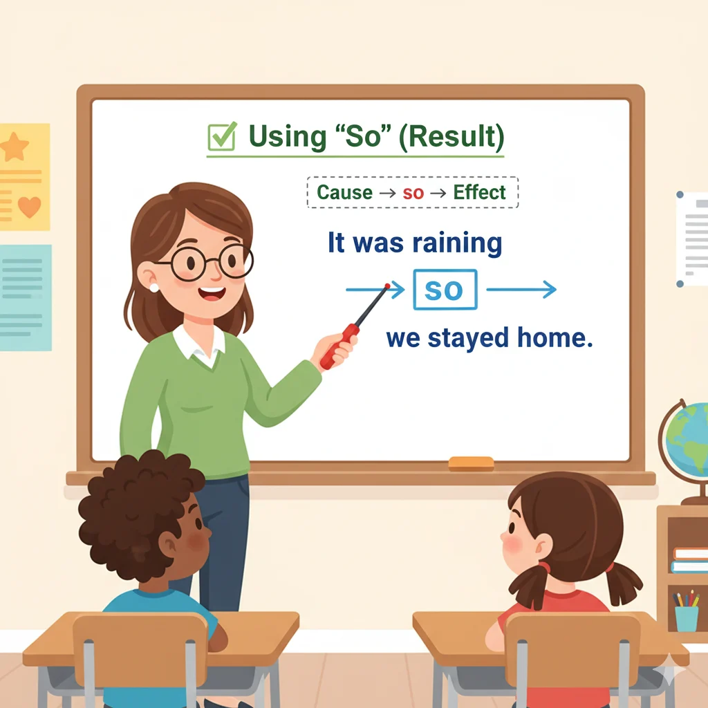 comma before or after so