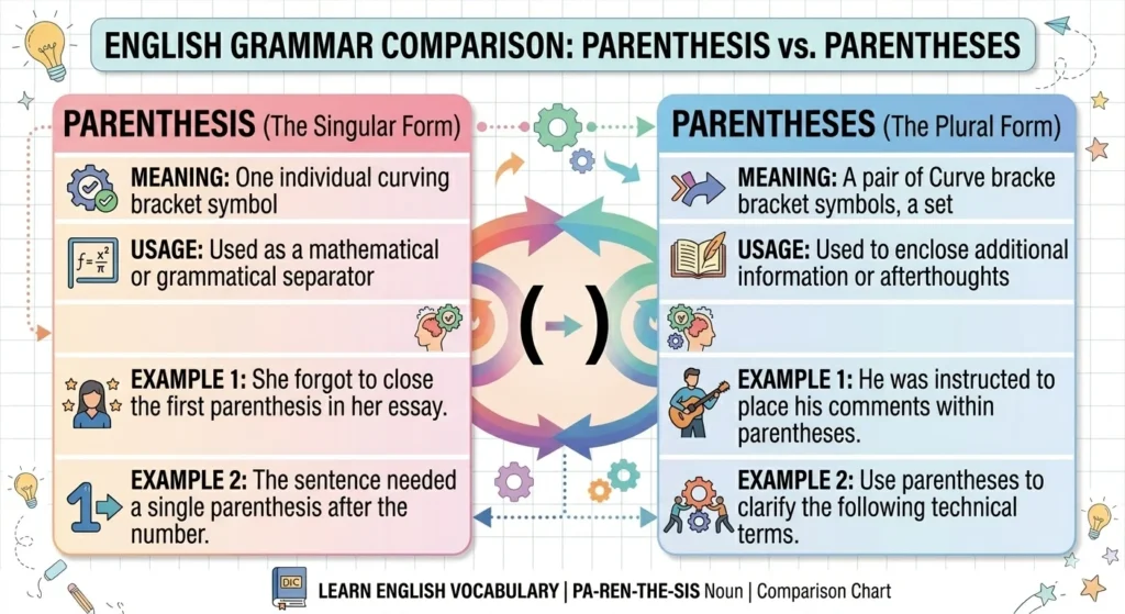 parentheses or parenthesis