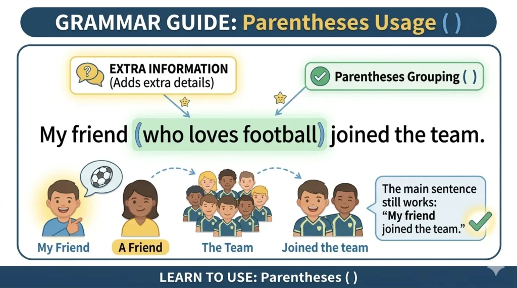 parentheses or parenthesis