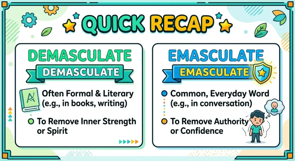 demasculate or emasculate