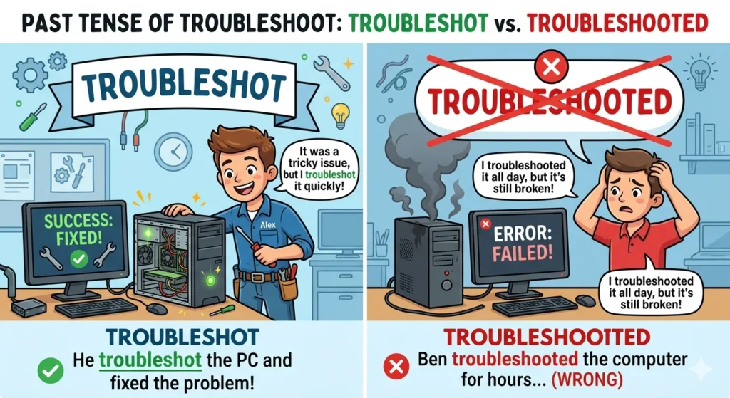 troubleshot or troubleshooted