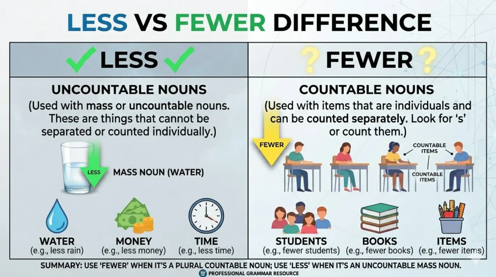 less or fewer