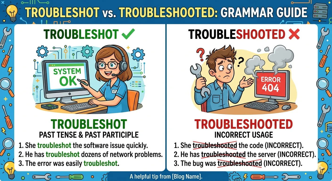 troubleshot or troubleshooted